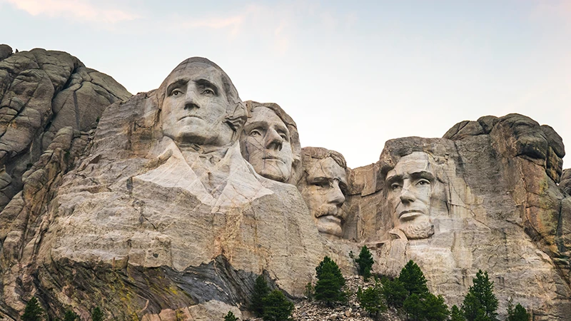 All four presidents at Mt. Rushmore